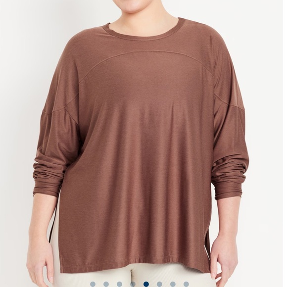 NWT OLD NAVY Cloud 94 Soft Long Sleeve Tunic Color: Warm Taupe SIZE X-LARGE - Picture 6 of 10